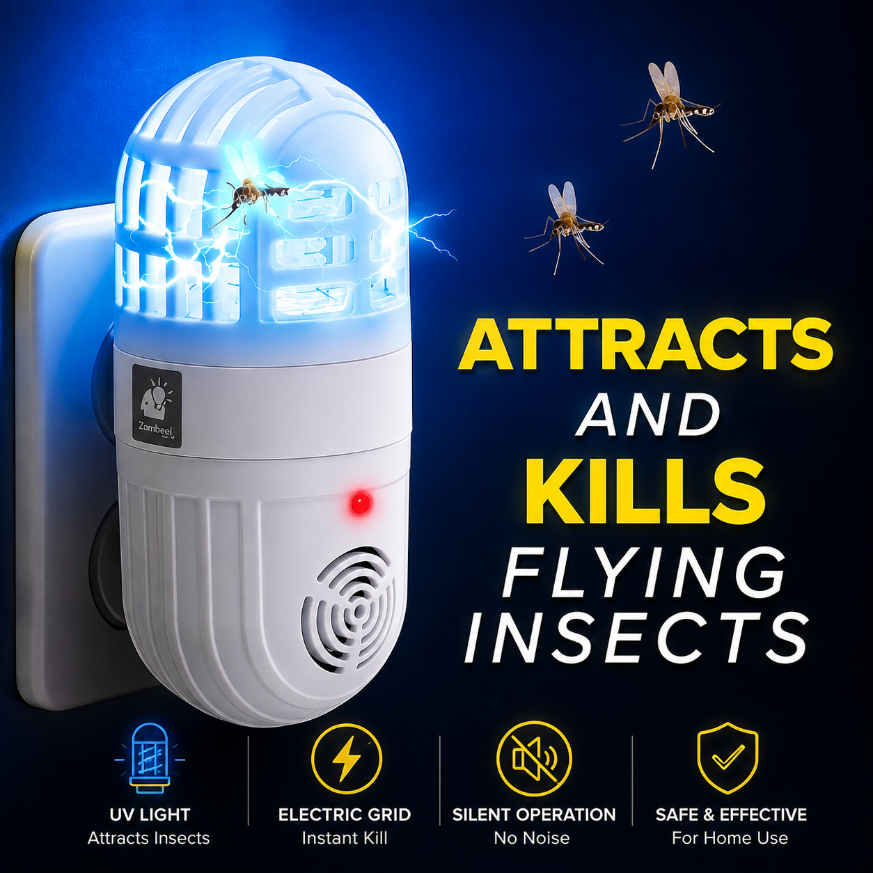 Electric LED Mosquito Killer Lamp UAE | Indoor Bug Zapper | DarNovo