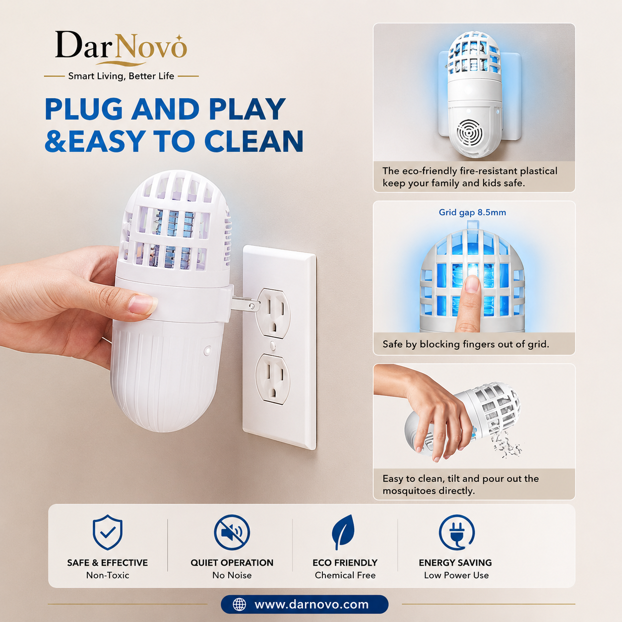 Electric LED Mosquito Killer Lamp UAE | Indoor Bug Zapper | DarNovo