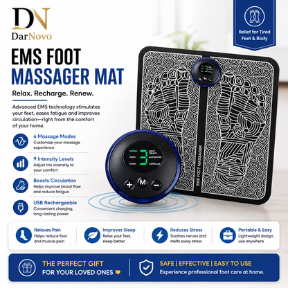 EMS Foot Massager Mat - Electric Portable Foot & Ankle Massager