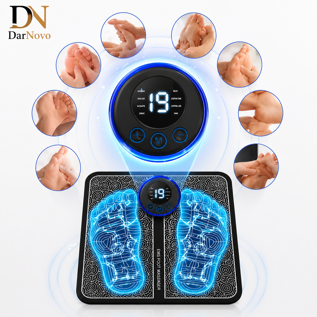EMS Foot Massager Mat - Electric Portable Foot & Ankle Massager