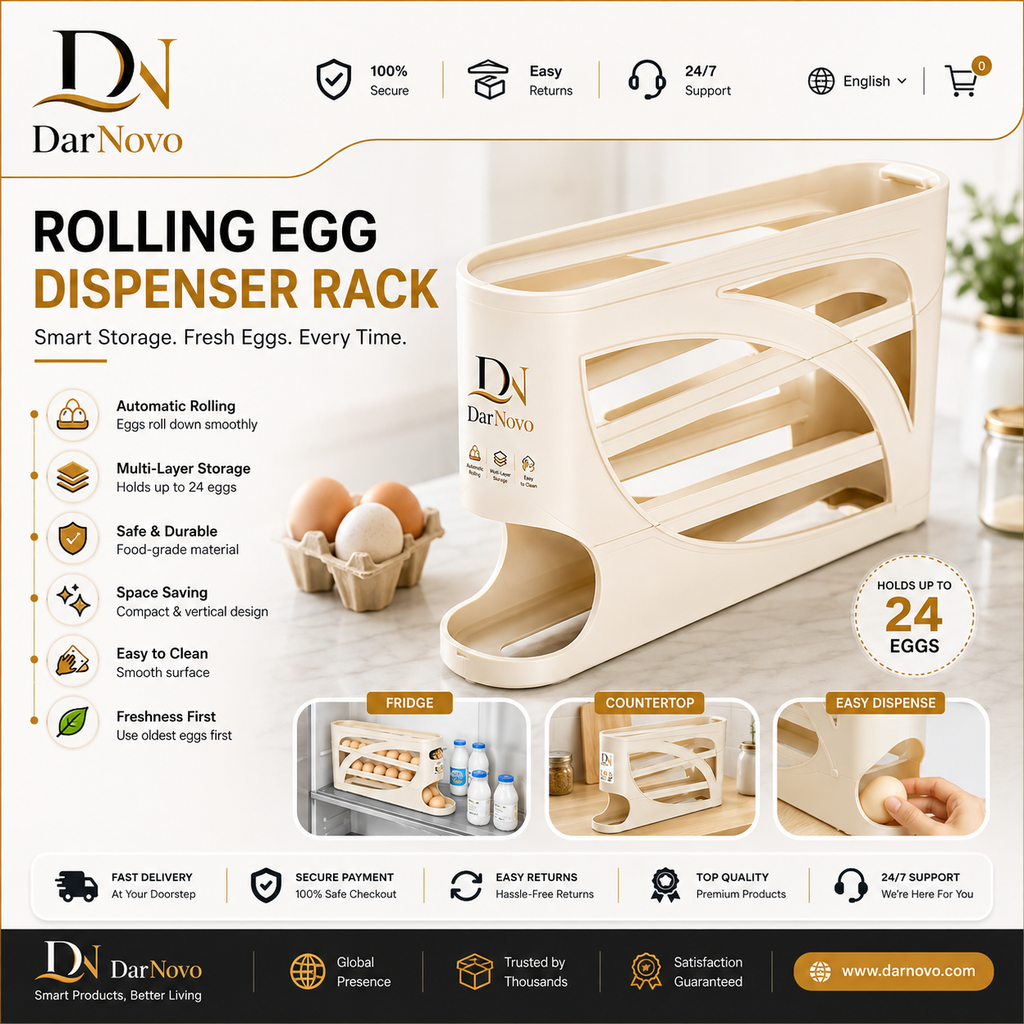 Egg Dispenser Rack – Smart & Space Saving Egg Organiser