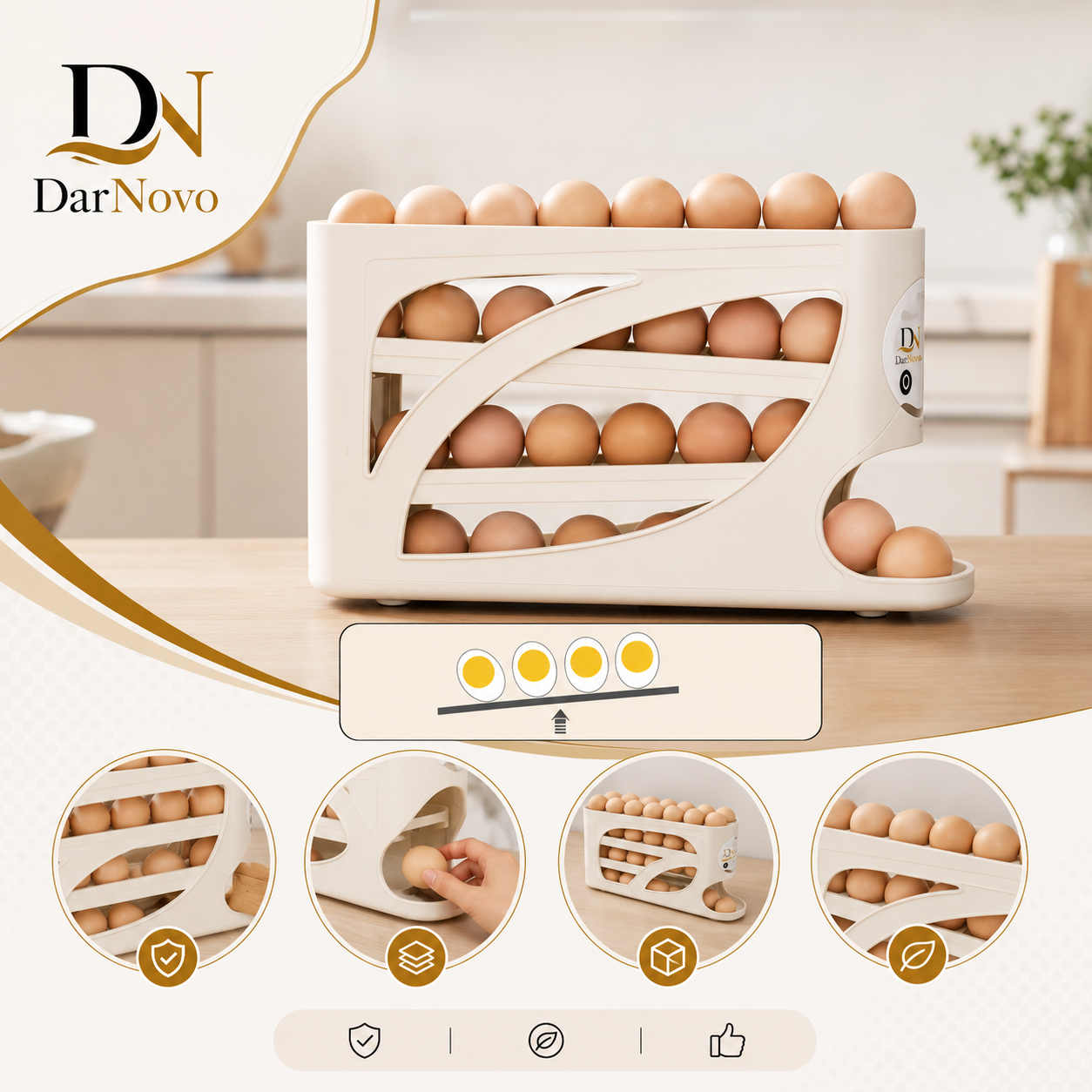 Egg Dispenser Rack – Smart & Space Saving Egg Organiser