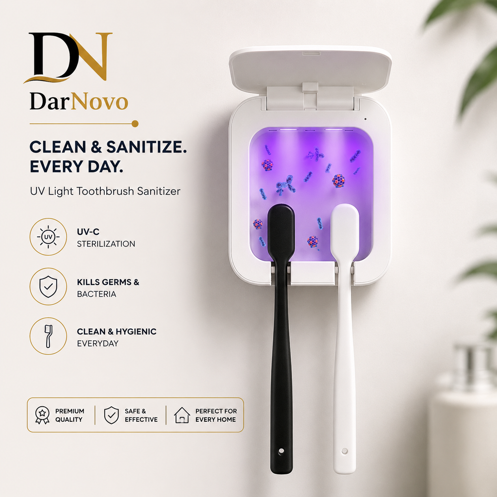 UV Light Toothbrush Sanitizer – Portable UV-C Toothbrush Sterilizer & Hygienic Storage Case