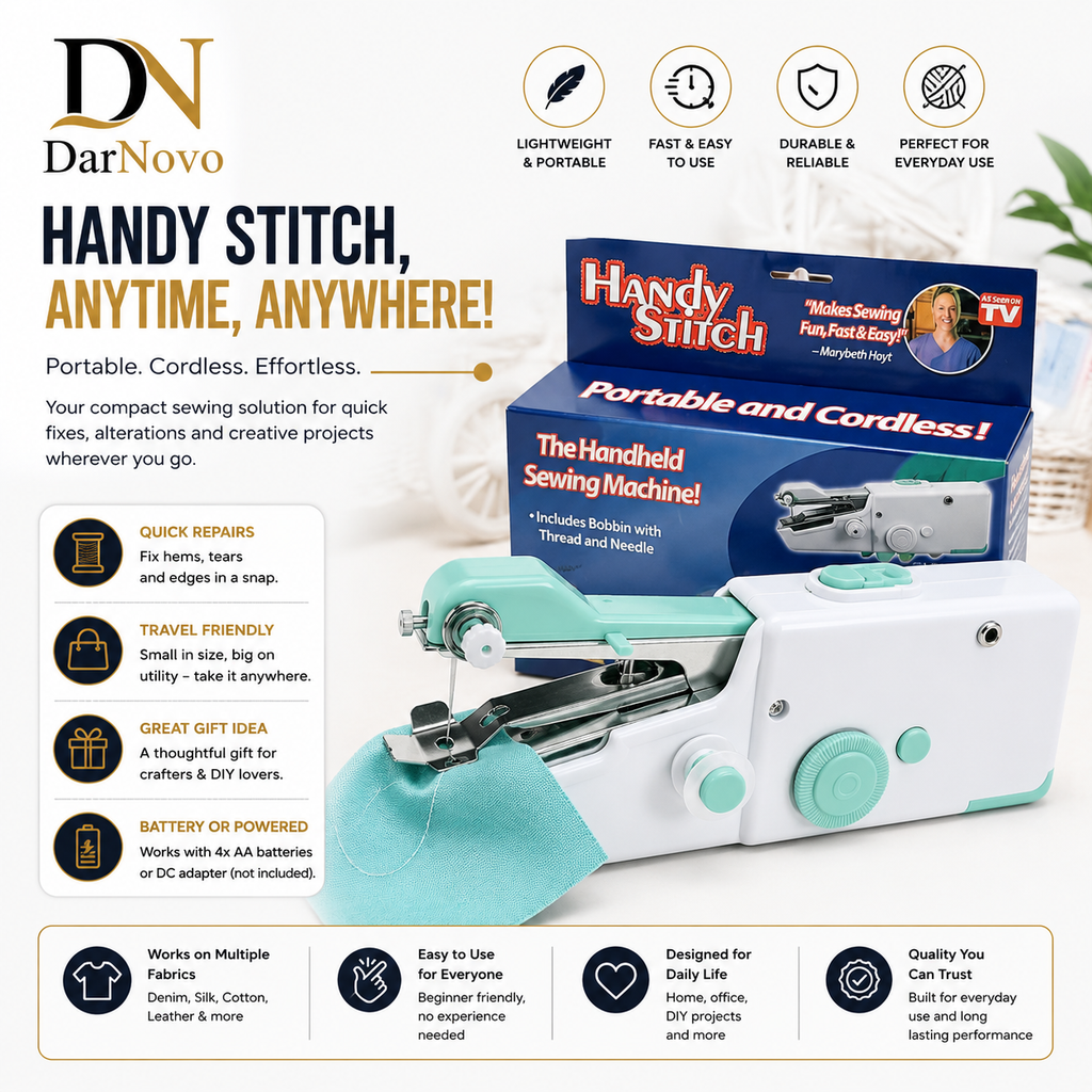 Portable Handheld Sewing Machine – Compact Stitcher for Quick Repairs