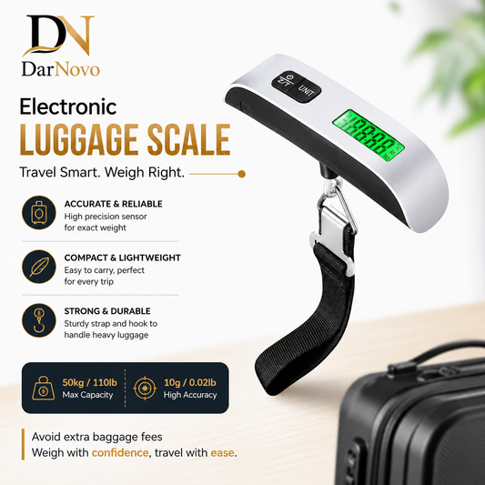 Portable Digital Luggage Scale - 50kg/110lb - Travel Companion