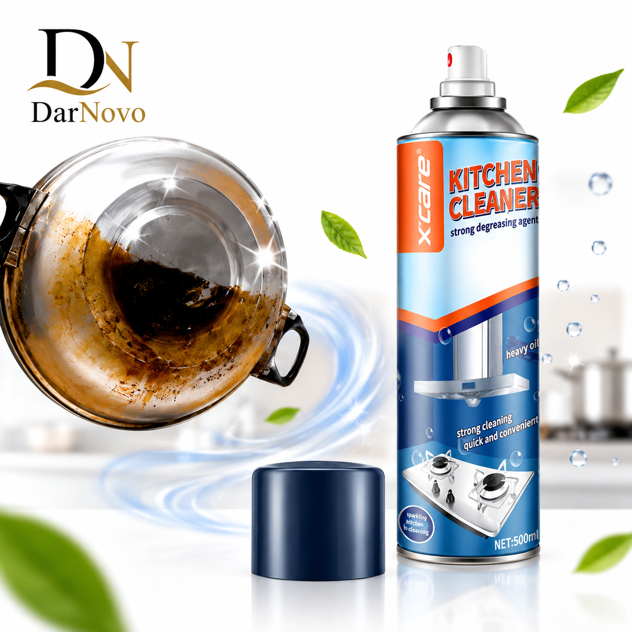 Kitchen Cleaner Spray - Heavy Duty Degreaser & Grime Remover