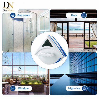 2-Sided Magnetic Glass Cleaner – Tool for High Rise & Home