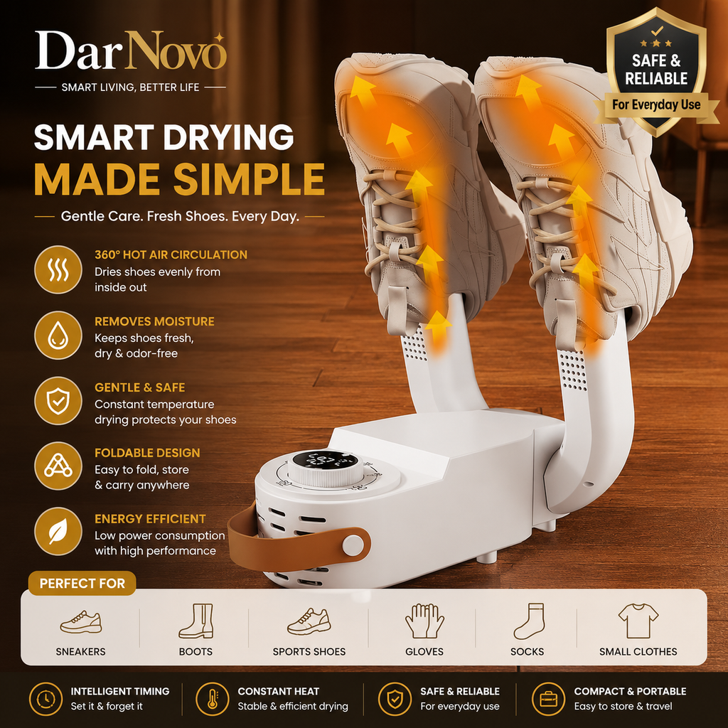 Portable Shoe Dryer UAE | Electric Shoe & Clothes Dryer | DarNovo
