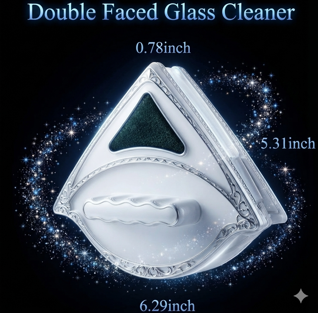 2-Sided Magnetic Glass Cleaner – Tool for High Rise & Home