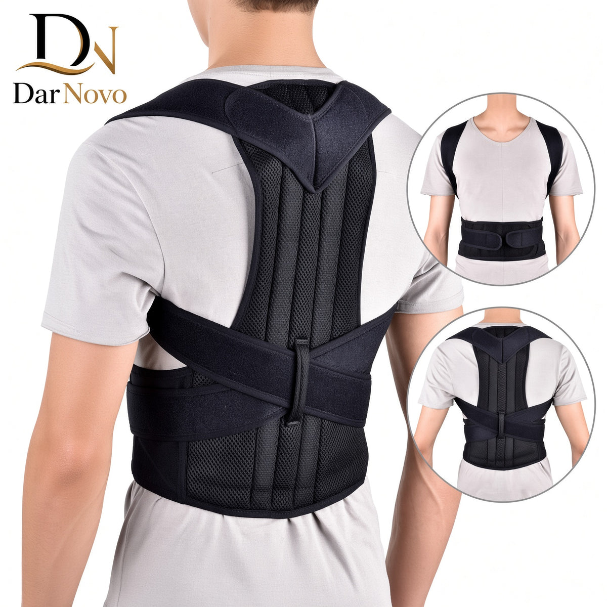 Posture Corrector Belt – Adjustable Shoulder & Upper Back Support Brace